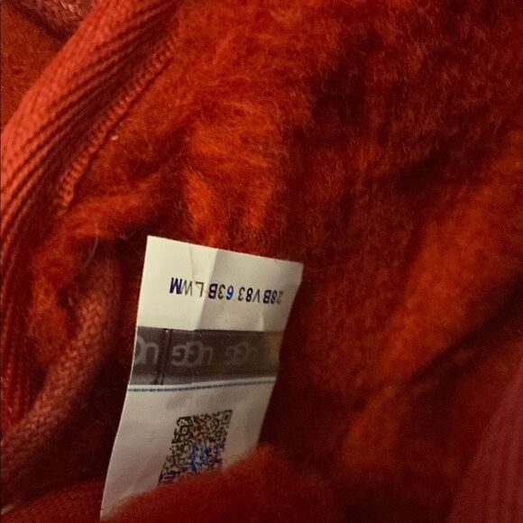 UGG Red Cozy Suede Boots with Lace-Up Design - Picture 3 of 4